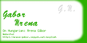 gabor mrena business card