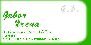 gabor mrena business card